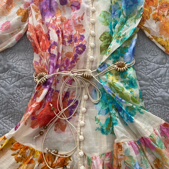 Zimmerman Raie lantern Mini Dress - Picture 8 of 12